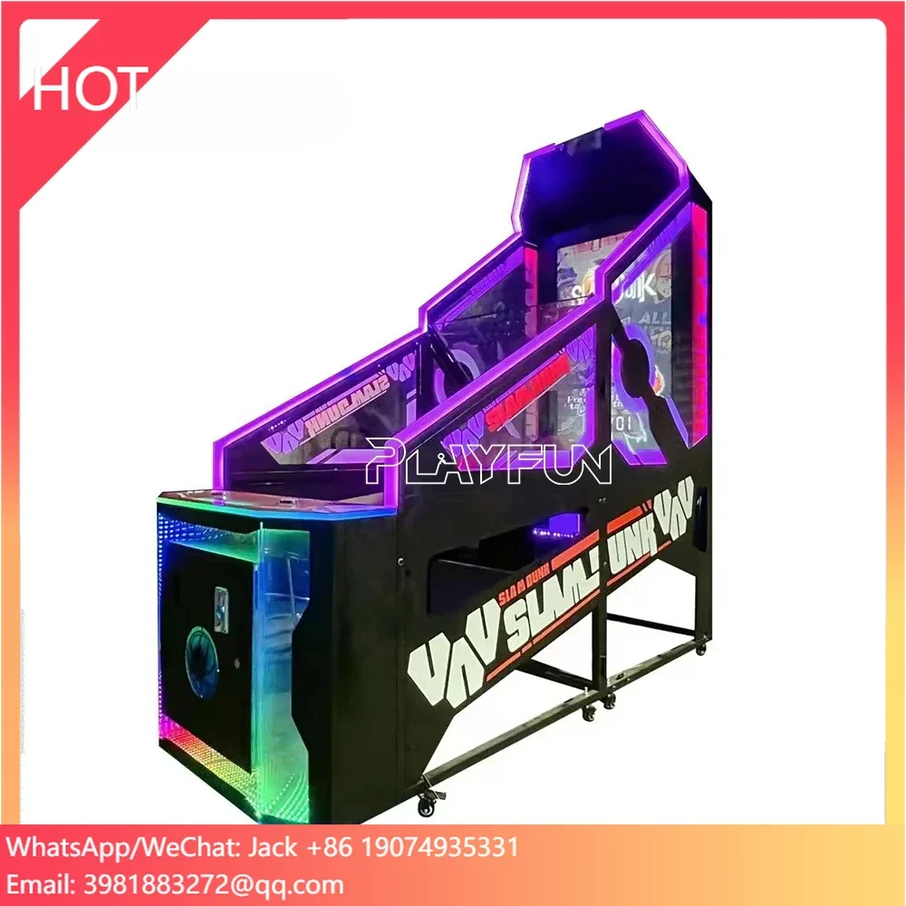 حار بيع عملة تعمل داخلي الإلكترونية ممر الشارع كرة السلة محاكاة اطلاق النار ممر لعبة آلة #1