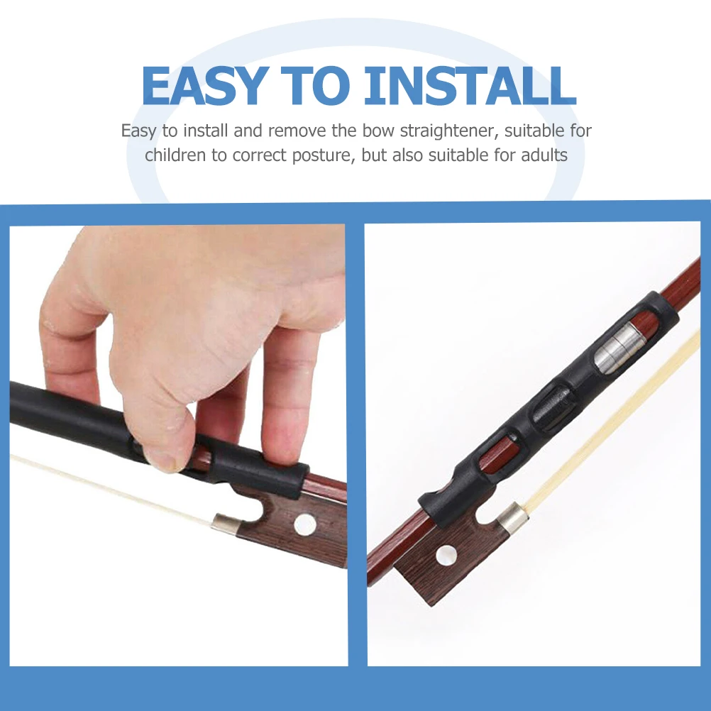

3pcs Violin Bow Straightener Small Light Design Posture Correction Durable Rubber Beginner Practice Tool Violin Accessories