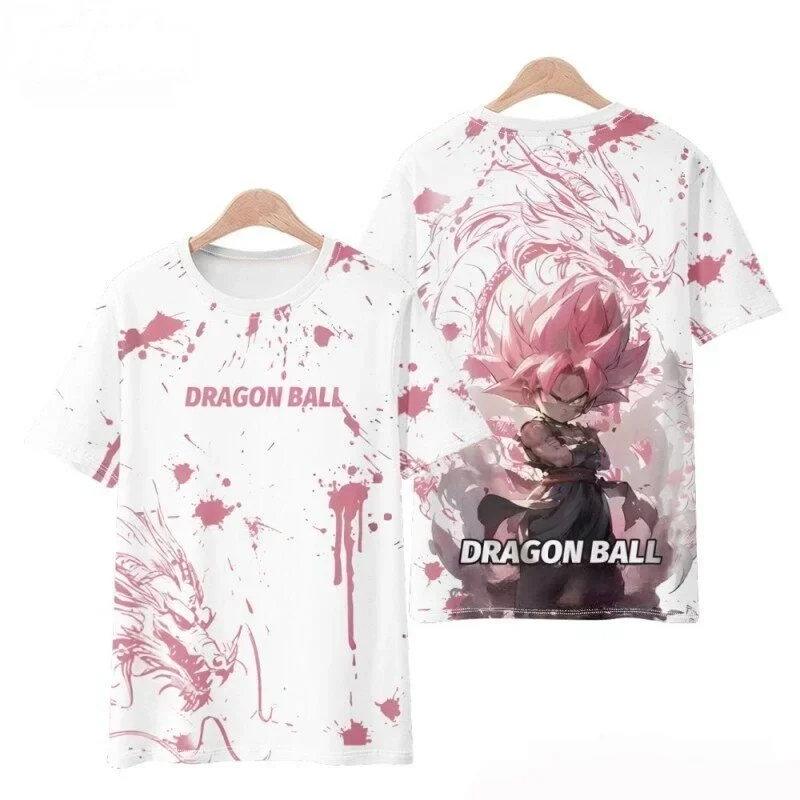 2026 Dragon Ball T-shirt Children's 3D T-shirt Fashion Children's Boy Short Sleeve Round Neck Casual Anime Super Saiya Wukong