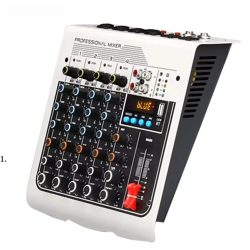 4 Canales Con Efectos Incorporados E Interfaz De Audio USB Para Sonido En Directo Y Grabacion En Estudio