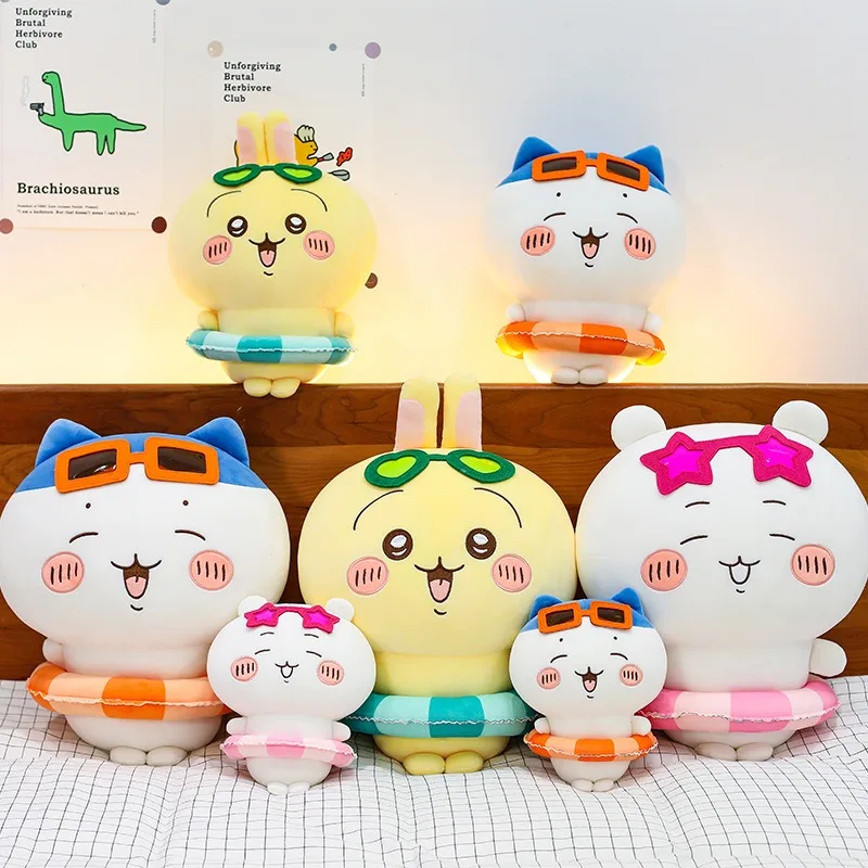 

25/35/45cm Big Size Chiikawa Cartoon Anime Plush Stuffed Doll Hachiware Room Decoration Plushies Pillow Ornaments Holiday Gift