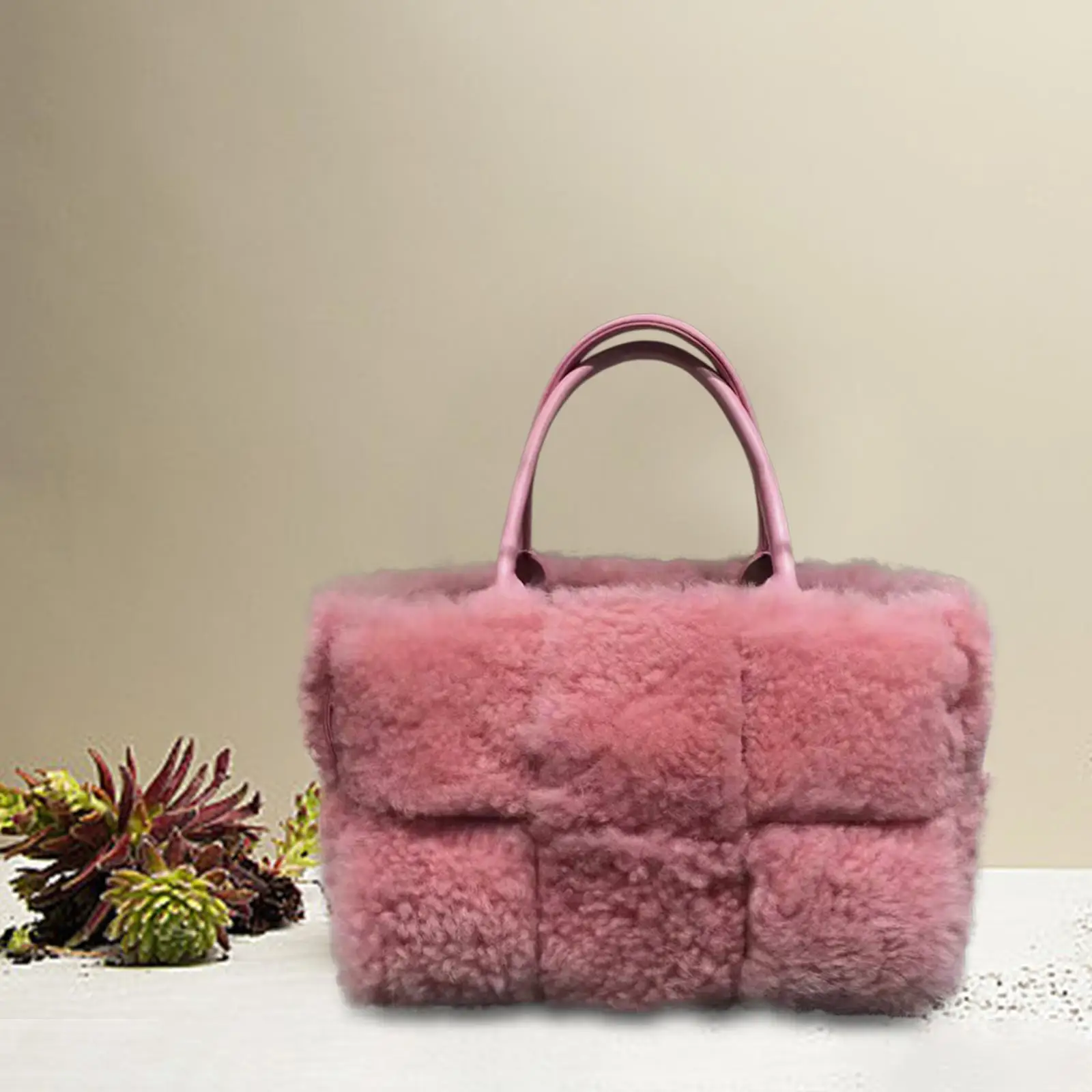 

Women Tote Bag Lady Woven Pattern Versatile Large Capacity Satchel Lightweight