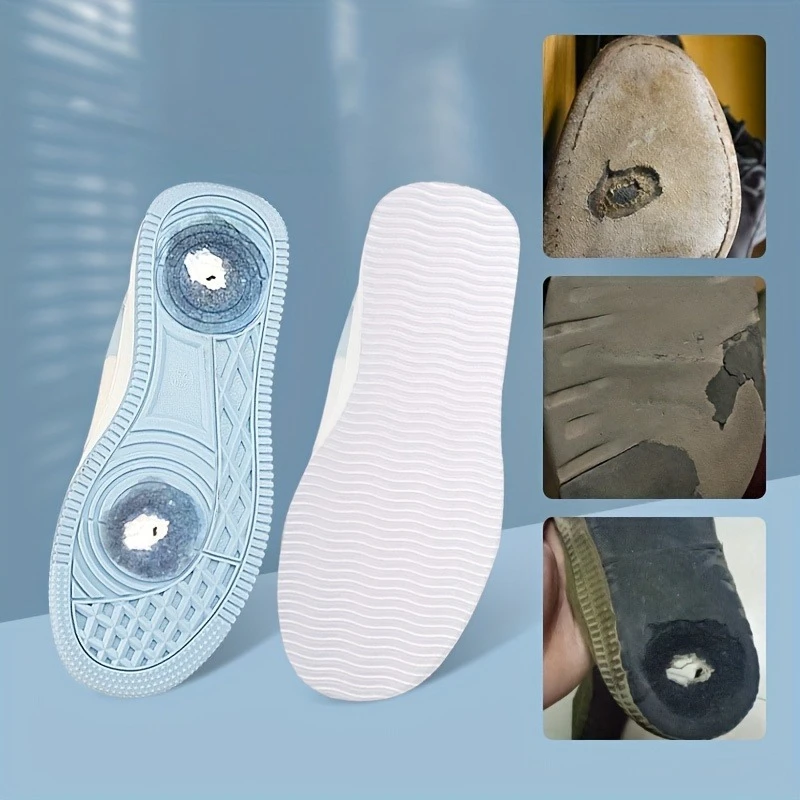 2 Stück Schuhsohlenpolster mit Wellenmuster – zum Selbermachen, geräuschlos, rutschfest und langlebig, geeignet für High Heels/Flache Schuhe/Freizeitschuhe usw