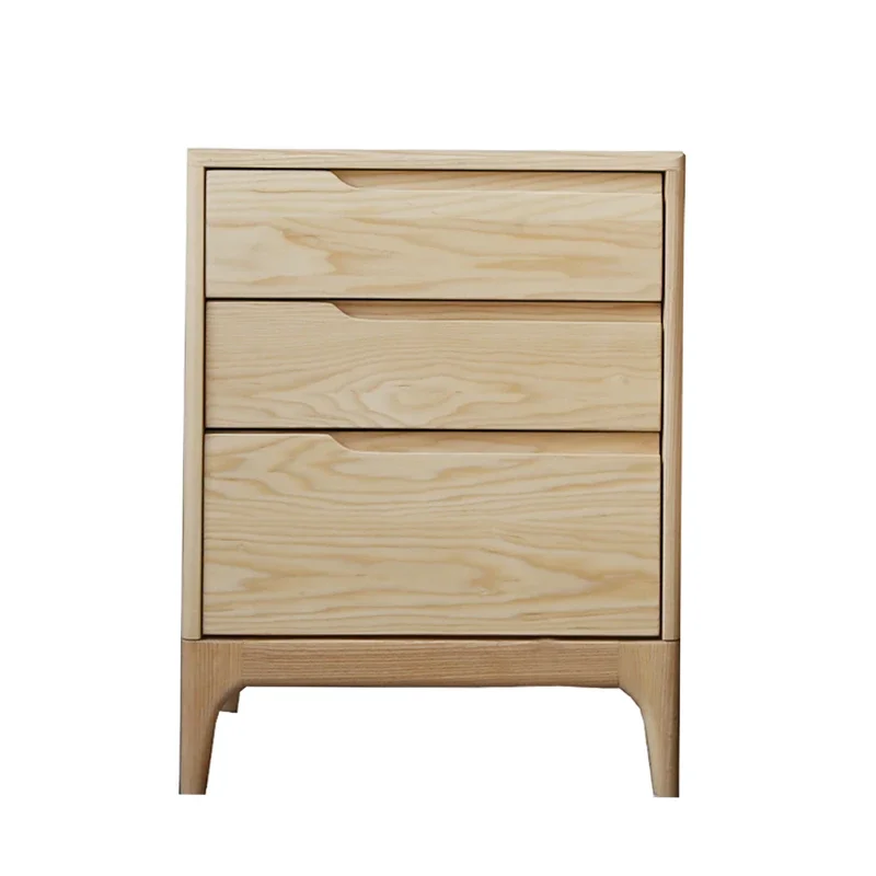 Ash wood all solid wood bedside table