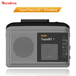 Ezcap244 TapeBT 1 Portable Bluetooth Tape Cassette Player Converter With FM/AM Radio Built-in Speaker Microphone For Headphone