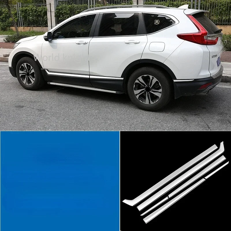 

Stainless Steel Car Body Side Door Moulding Cover Trim For Honda CR-V CRV 2017 2018 2019 2020 Car Exterior Accessories Stylilng