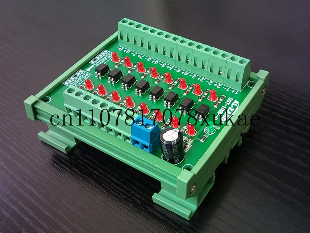 8-channel Optoelectronic Isolation Module PLC Signal Level Voltage Conversion Board PNP Output DST-1R8P-P