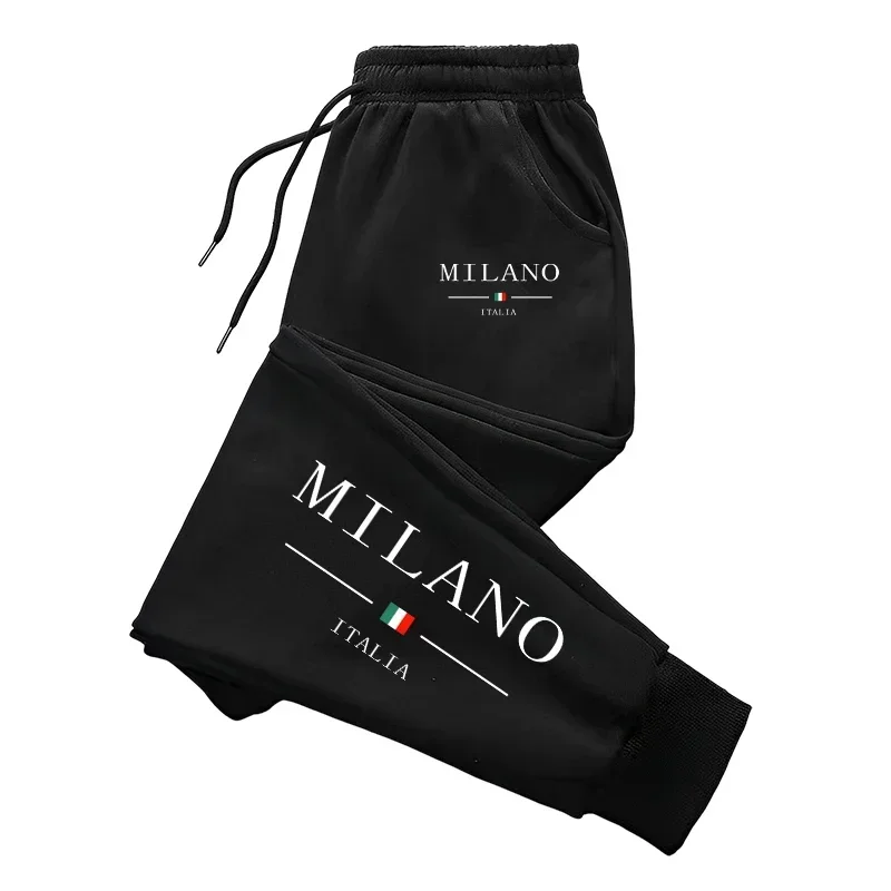 Versatile Mens Sweatpants Print Casual Trousers Outdoors Fitness Sports Jogging Mens Pants Hot Sales Hip-Hop Running Streetwear