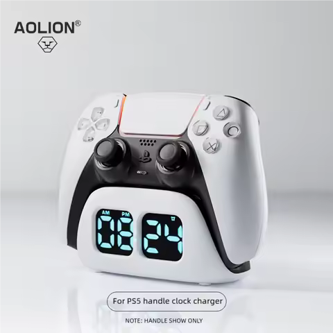 Aolion For PS5 Controller Base Charging Clock Wireless Fast Charging Desktop Storage For PlayStation Edge Elite Game Accessories