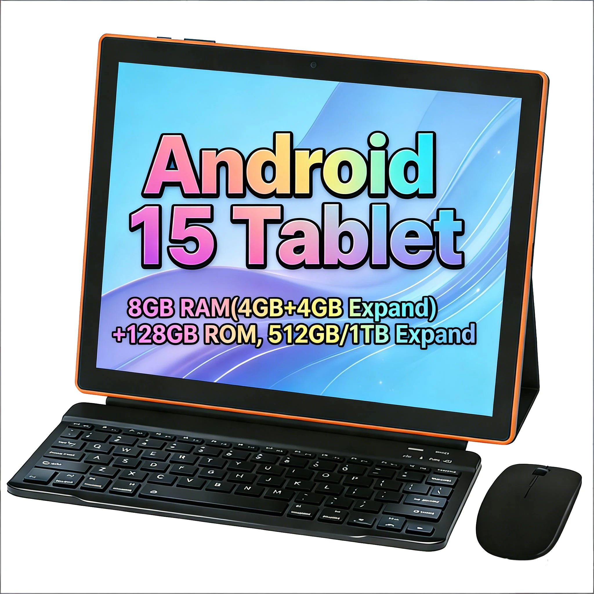 Paitanry Tablet Android 15 Octa Core 8GB RAM 128GB ROM 1TB Expand 5000mAh 1280x800 IPS HD Dual Camera GPS WiFi Bluetooth Tablet