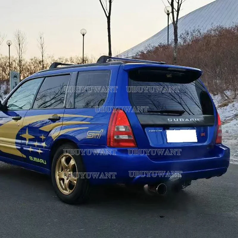 Dla Subaru Forester SG5 SG9 2004-2007 Spoiler dachowy ABS plastikowa czarna tylny spojler samochodu ozdoba Body Kit akcesoria