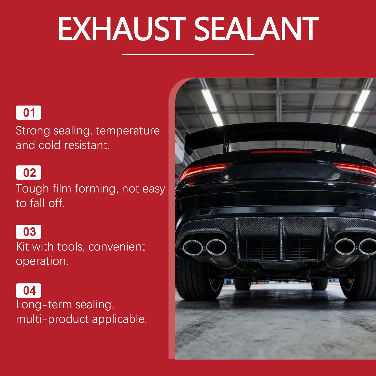 Tailpipe High Temperature Sealant Car Exhaust Pipe Adhesive For Auto Muffler Motorcycle Repair Tool Paste Glue Automotive Metal