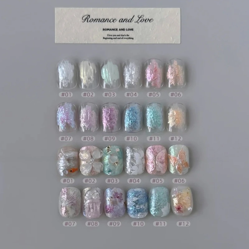 Scultura 3D Pittura Gel per unghie Aggiornato Intaglio solido Fata Polvere Crema Smalto Gel Texture Fiori dipinti Effetto Strumento di progettazione