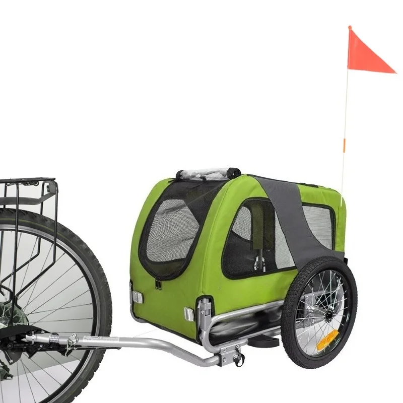 Dog Bicycle Trailer Foldable, Sturdy Quick-release Pet Dog Stroller Jogger,For Storage And Transport, Red And Black