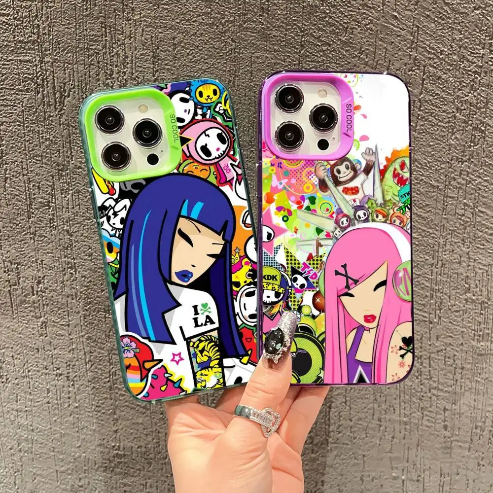Japan Fashion Cartoon Tokidokis  Phone Case For iPhone 17,16,15,14,13,12,11 Plus,Pro Max,XS,Purple Silver Phone case Funda Cover