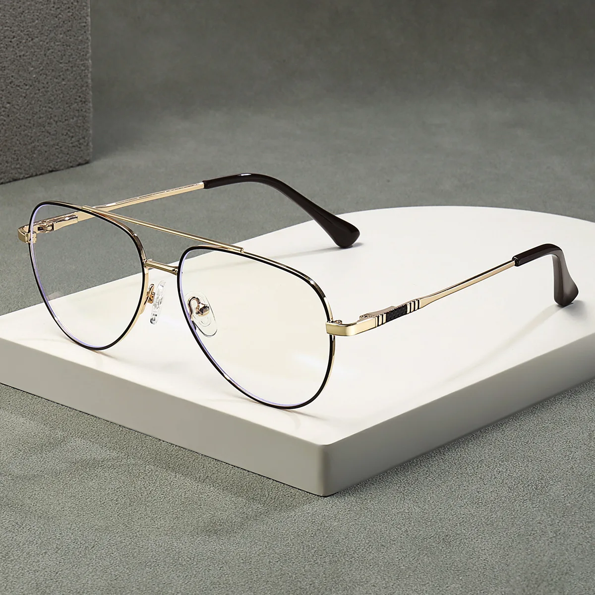 Business Classic Temperament Metal Frame Anti-Blue Light Glasses Fashionable Luxury Glasses Can Be Customized With Prescription