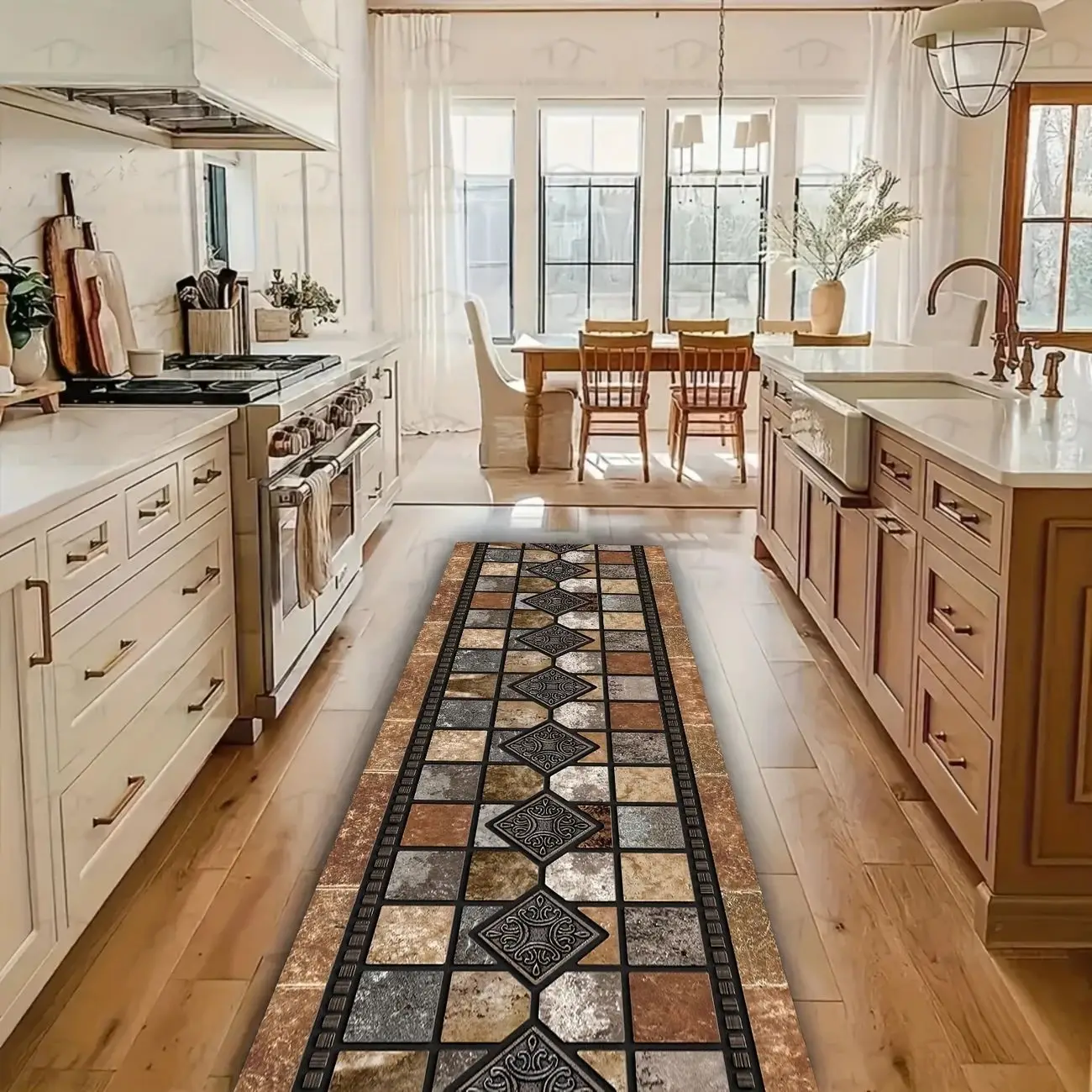 VIKAMA European-Style Rugs Living Room Rugs: Slip-Resistant, Stain-Resistant, Easy-Care Hallway Runner Rugs Home Decor