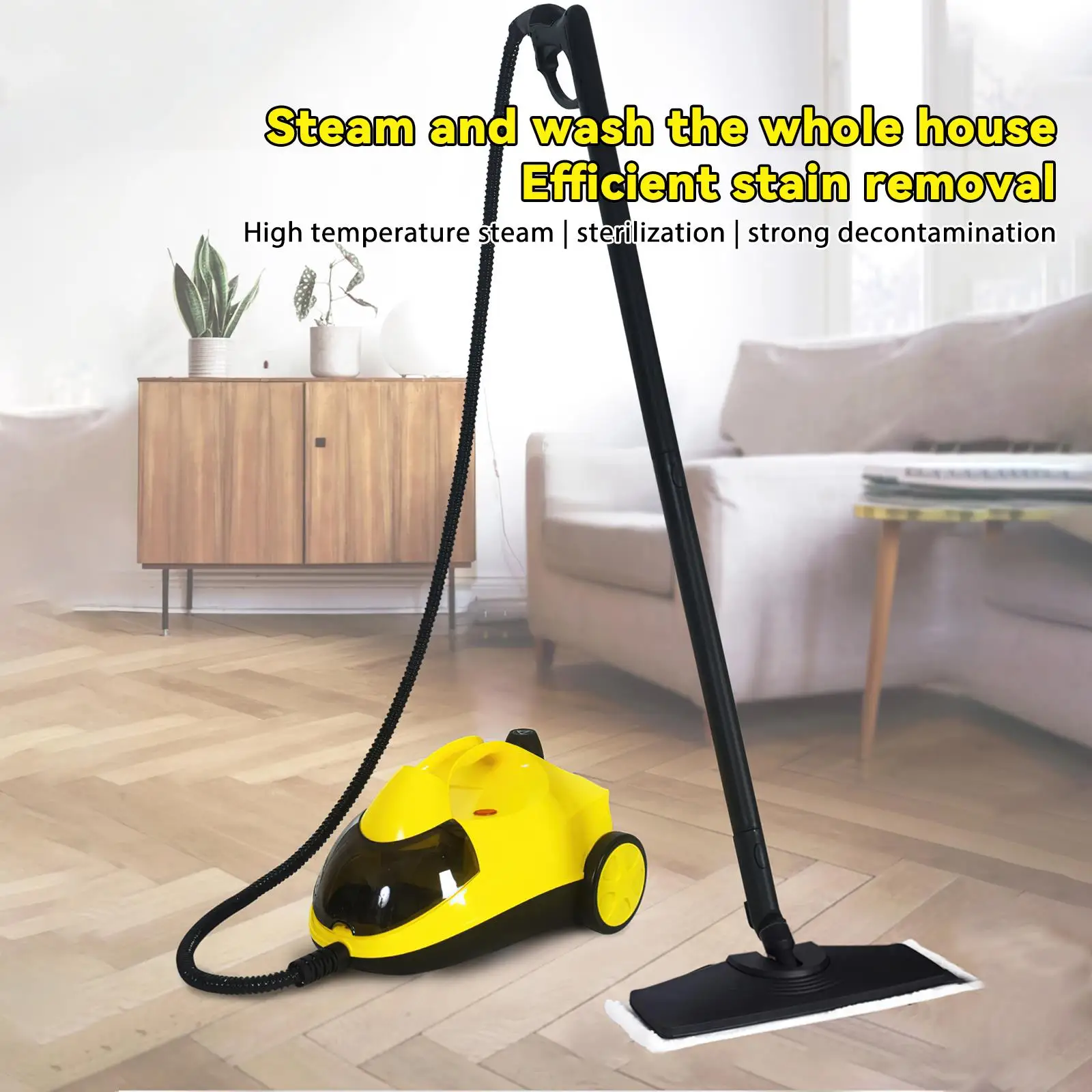 Pulitore a vapore ad alta pressione da 2000 W, macchina per la pulizia a vapore multifunzione con serbatoio da 2 litri, pulitore a vapore portatile per auto, cucina, bagno e casa.