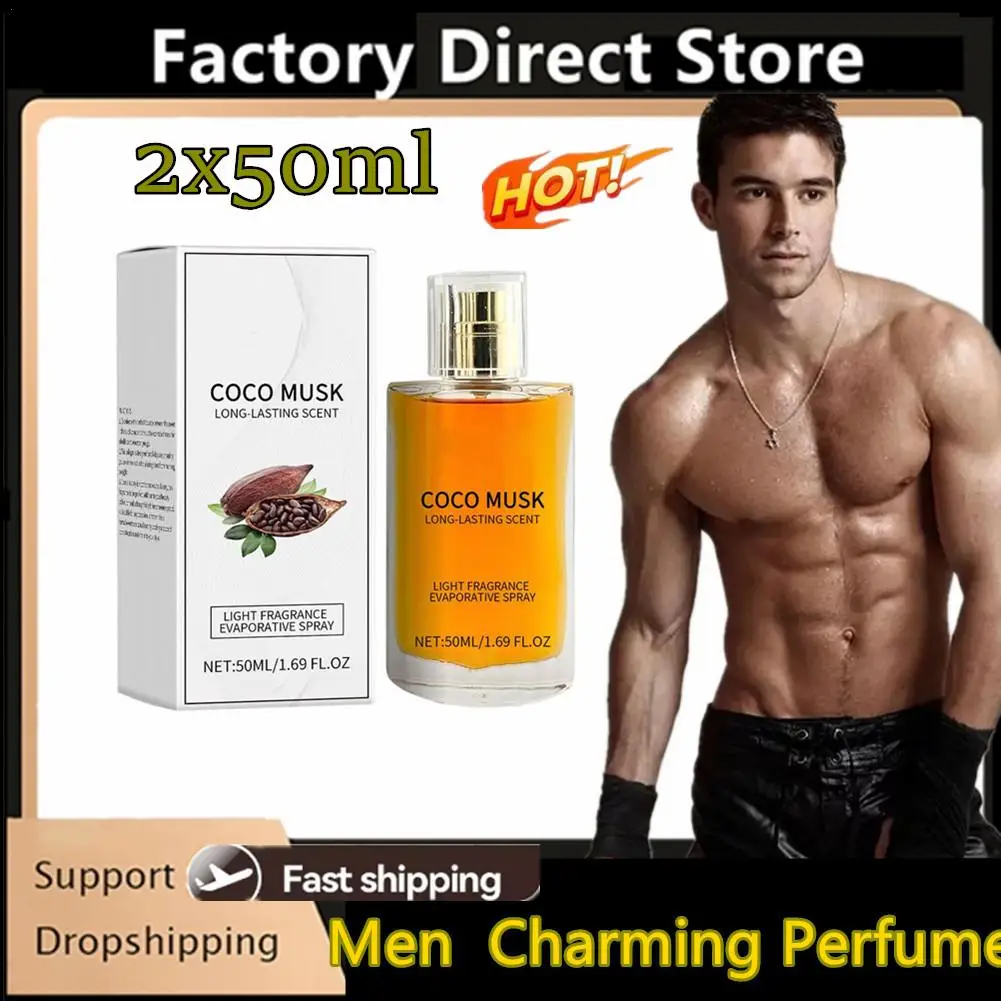 

2*50ml Men Cologne Hypnosis Perfumelasting Perfume Fragrance Increase Confidence Attract Female Sandalwood Aroma Coffee Perfume