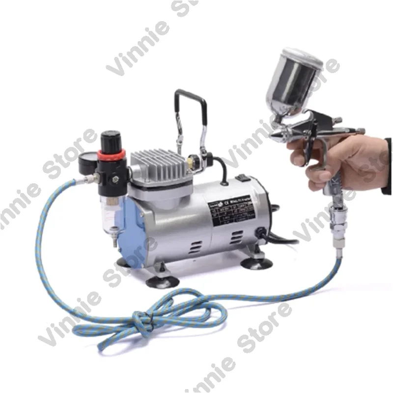 

TC-20B 220V Small Vacuum Pump Air Compressor Air Pump Oil-free Spray Paint Leather Furniture Touch-up 23-25 L/ Min 1/5Hp