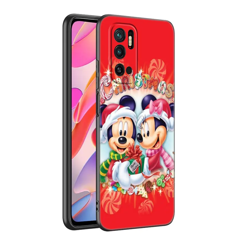 Mickey\'s Snowy Christmas Phone Case For Xiaomi Mi 9 SE 8 10 10T 11 12 13 Lite 9T 11T 12S 12T 13T Pro 5G 11i 12X Black Cover