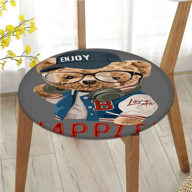 Cute BEAR Fashion Brand Four Seasons Chair Mat Soft Pad Seat Cushion For Dining Patio Home Office Indoor Outdoor Garden