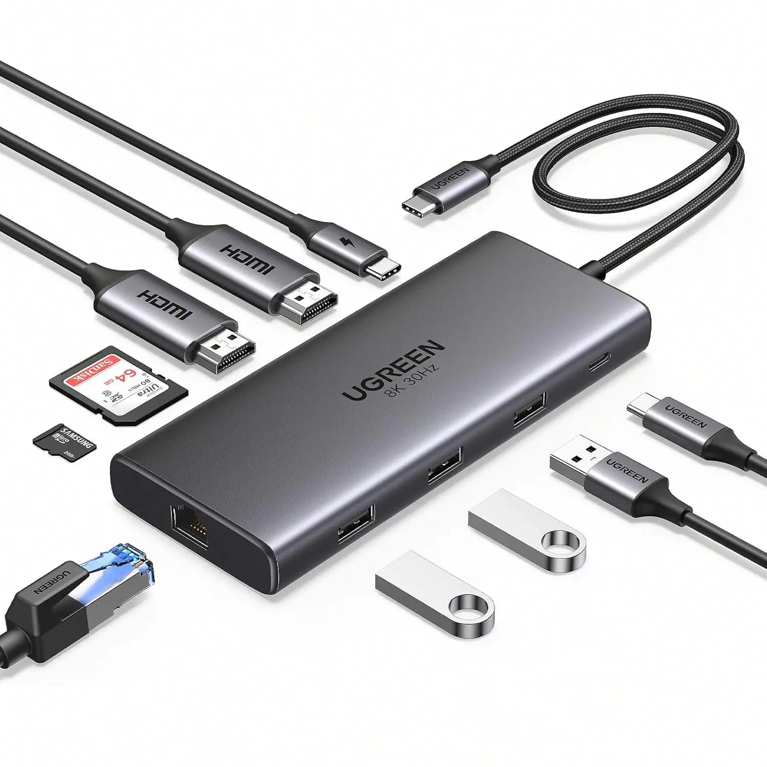 UGREEN CM639 Revodok Pro 210 Docking Station 10 in 1 USB C Dock Dual  4K@60Hz Single 8K@30Hz USB Hub popular products 2025