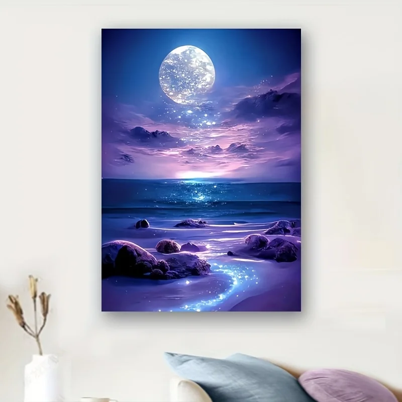 1000 stuks sterrenhemel puzzel - boeiende nachtelijke hemel en oceaan kunst, frameloze puzzel voor volwassenen en liefhebbers, perfect cadeau voor