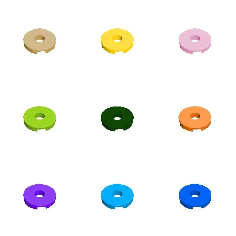 100pcs 15535 Round 2x2 With Holes Building Blocks Strip Light Panel Bricks Particle Puzzle Toys Children's Birthday Kid Gifts