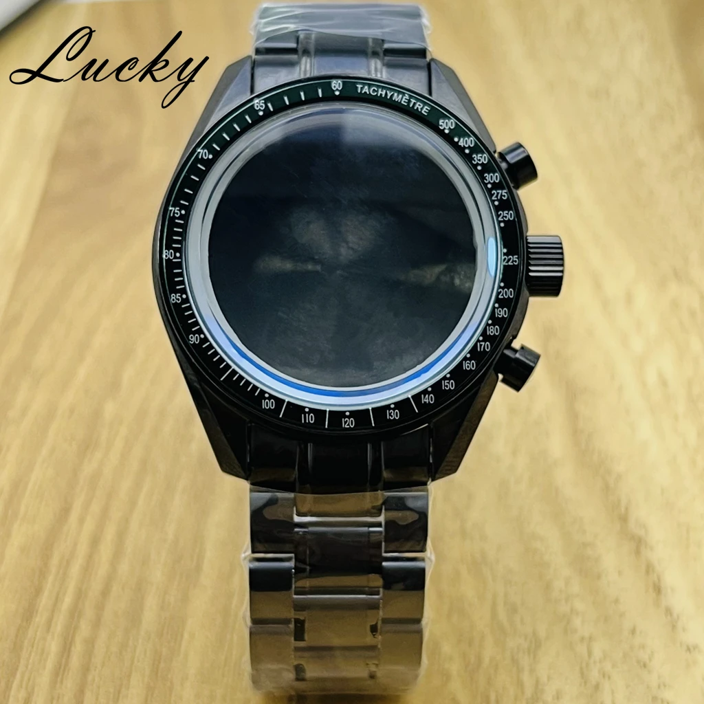 39.7mm Speedmaster Case Moon Chronograph Watch Case For Omga VK63 VK64 Quartz Movement Repair Parts Chronograph Accessory