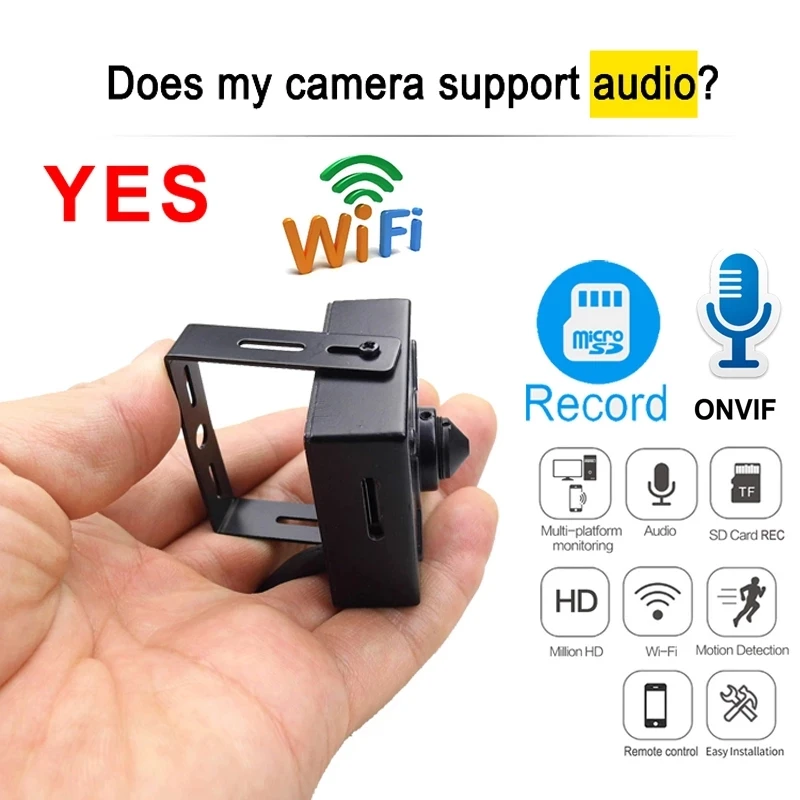 5MP 1080P Mini WiFi Camera Security Protection Home Wireless Surveillance Small IPCAM Audio Camhipro Wi-Fi Cam Onvif