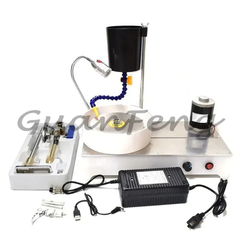 New Digital Display Speed Control Faceting Machine Diamond Gemstone Grinding & Polishing Lapidary Gem Faceting Tool