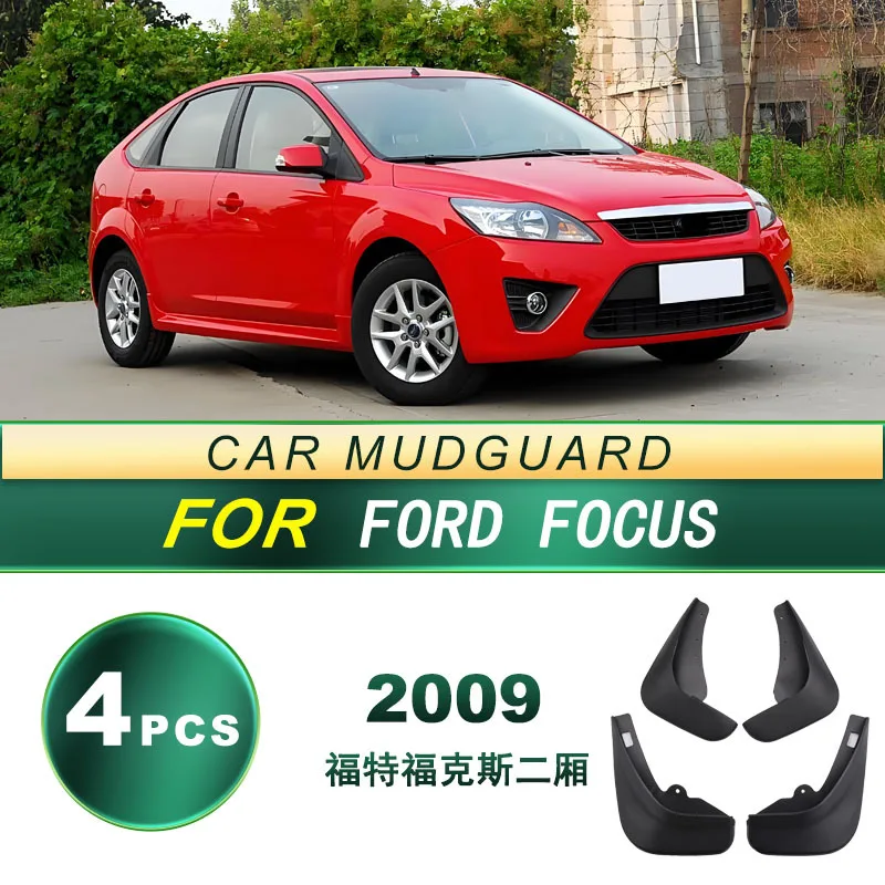 Mud Flaps for Ford Focus Hatchback 2009 4Pcs Soft Rubber Splash Guards Full Protection Vehicle Specific Perfect Fit Design
