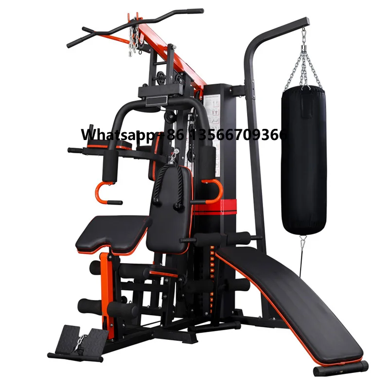 

Versatile 3-Station Home Gym Equipment for Comprehensive Strength Fitness Training for Shoulder Legs Arms Exercise