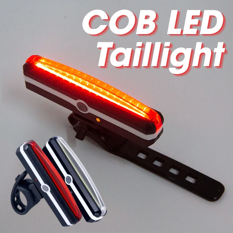 Bike Rear Light Highlight Taillight COB LED Bicycle Tail Light Waterproof USB Chargeable Night Riding