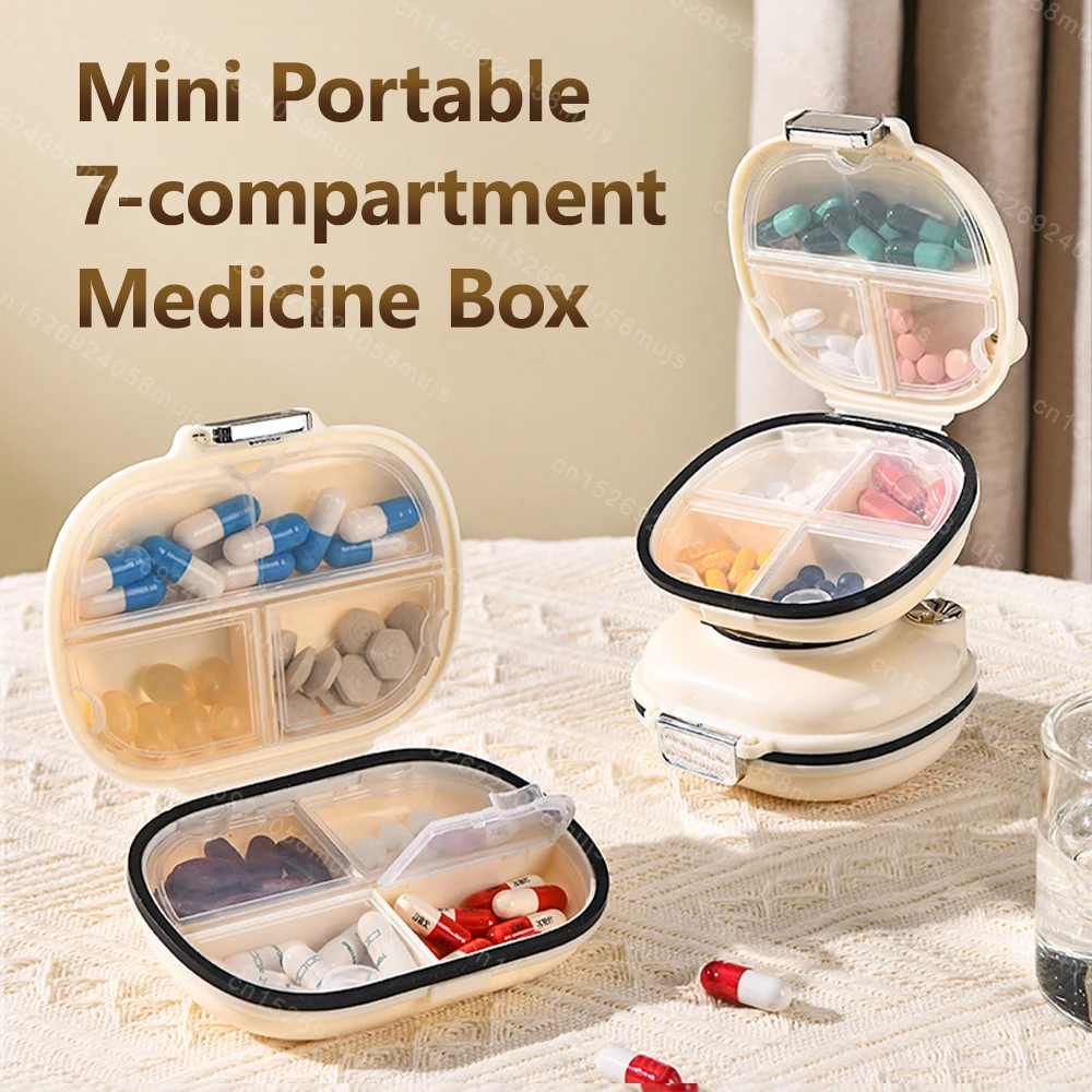 Mini Medicine Pills Box Travel Pill Case Medicine Storage Organizer Container Portable Pill Organizer Tablet Week Pill Dispenser