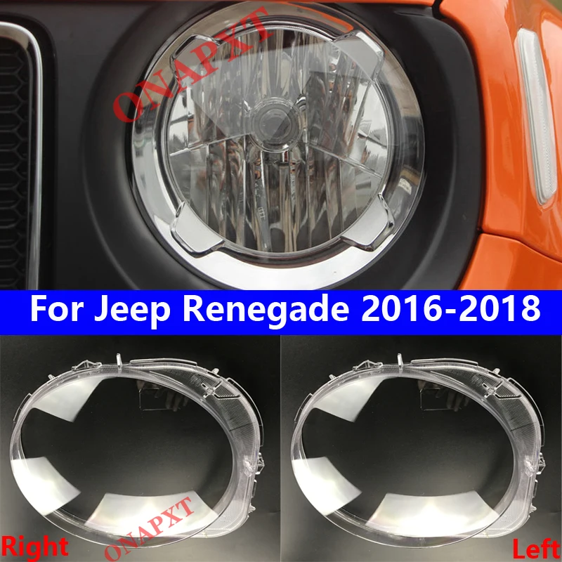 

Headlight For Jeep Renegade 2016-2018 Bright Head Light Shade Shell Caps Front Headlamp Lamp cover Lampshade