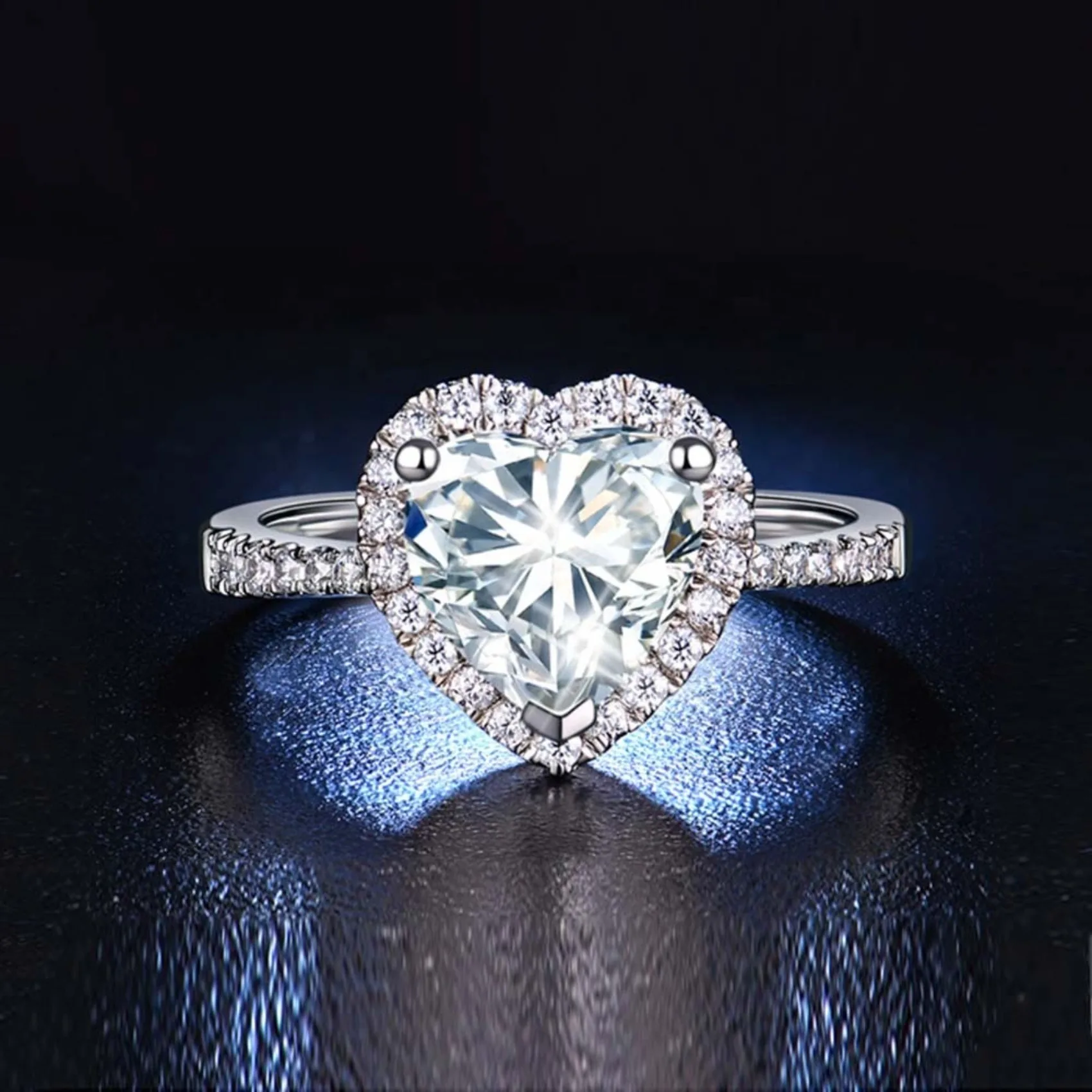 MuShan Jewelry Factory 925 Sterling Silver Rings Wedding Band for Women Certificate High Carbon Gemstones Ring s925 Fine Jewelry