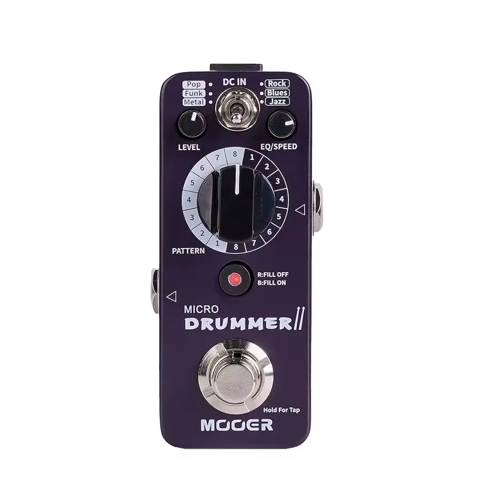 Micro Drummer Ii Pedal 48 Drummer Grooves And 6 Music Style Per 8 Different Rythem With Eq Tap Tempo Fill Function