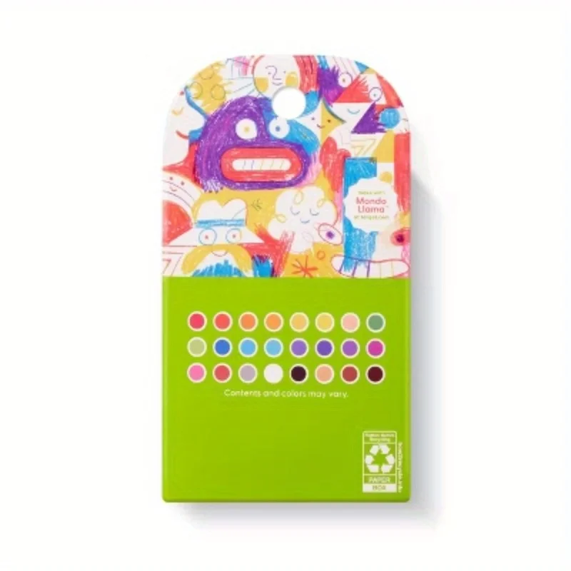 24-pack of classic color crayons - children's school supplies, low odor, various colors, suitable for children over 3 years old