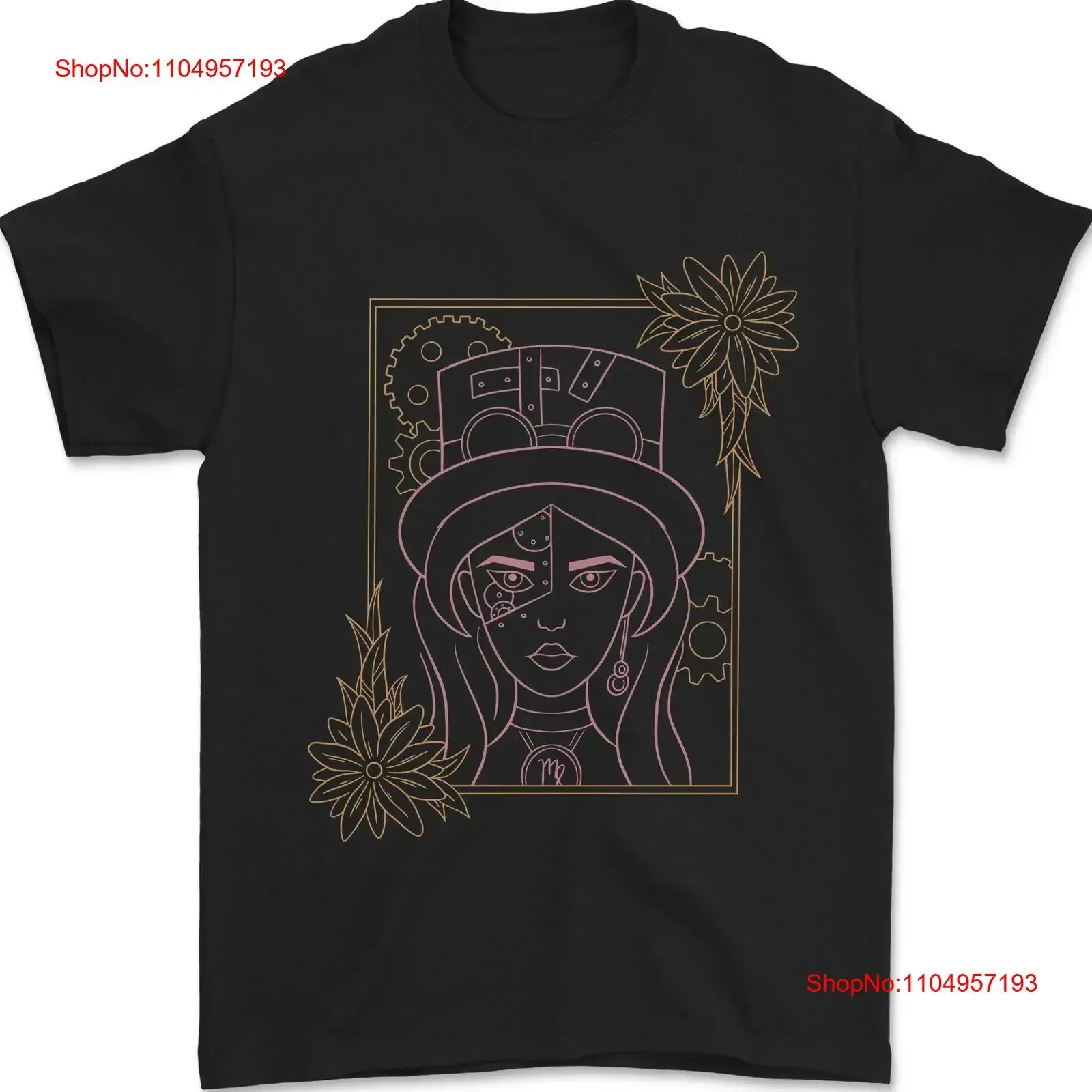 

Virgo Steampunk Zodiac Star Sign Astrological Mens T Shirt 100 Cotton vintage Washed Comfortable Slightly Soft Stylish