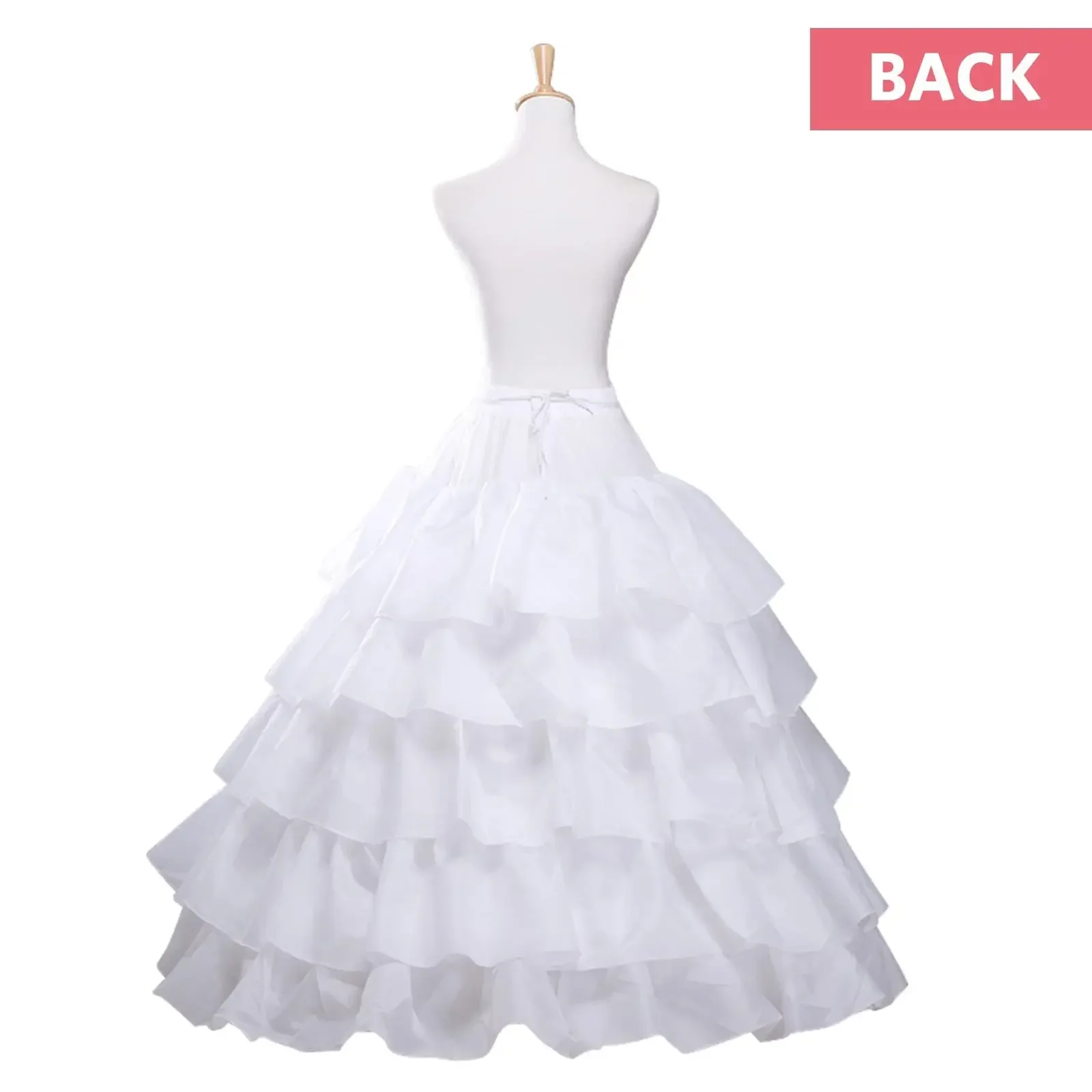 Crinoline Petticoat 6 Hoop Ball Gown Skirt Slips Long Underskirt for Wedding Bridal Dress