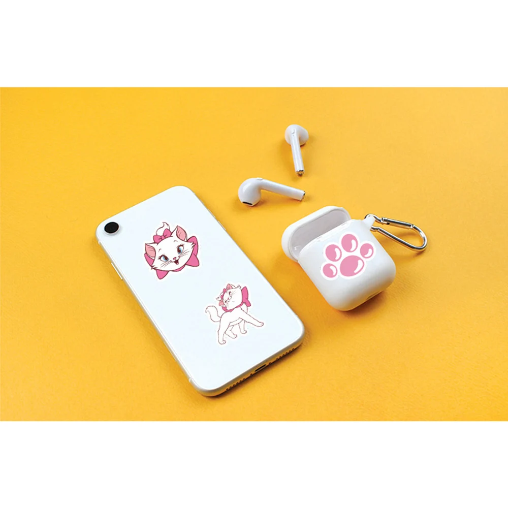 10/38PCS Disney Cute The Aristocats Cartoon Marie Cat Stickers Decals Laptop Phone Notebook Suitcase Decoration Sticker Kids Toy