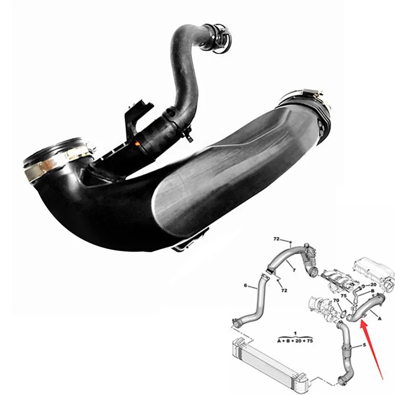 1440S4 Turbocharged Intake Pipe Auto Parts Are Suitable for Peugeot 208/308 Citroen DS4/DS5/DS6