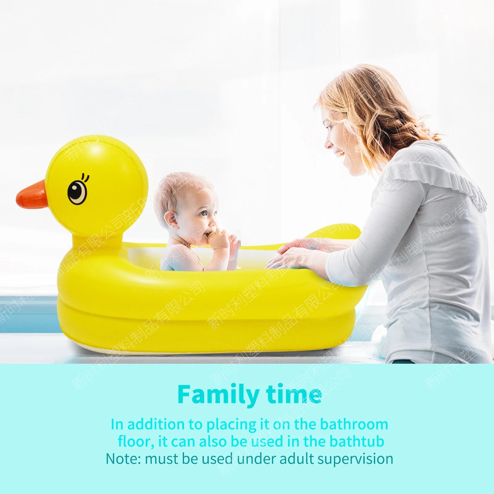 Banheira inflável de pato, piscina para bebês, pato amarelo, banheira inflável, brinquedos infláveis de verão para crianças