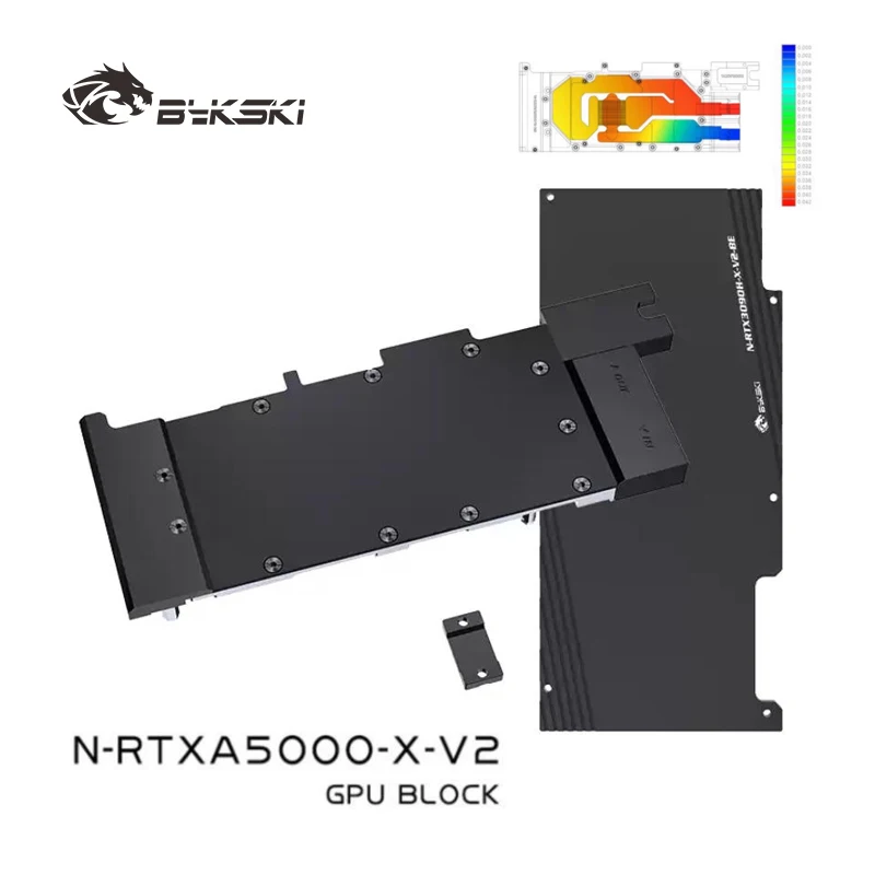 Bykski GPU Water Block for Leadtek RTXA5000 Liquid Cooler Graphics Card Full Cover All-Metal Radiator / N-RTXA5000-X-V2