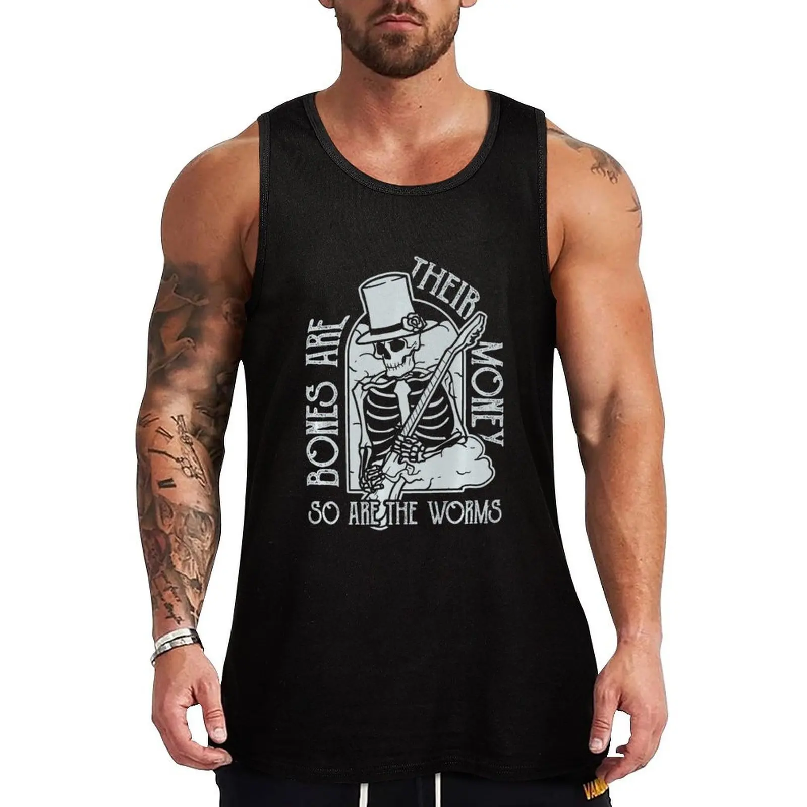 I Think You Should Leave, Bones are their Money Tank Top Flexible Tank Top Stretch Fabric Casual Sleeveless