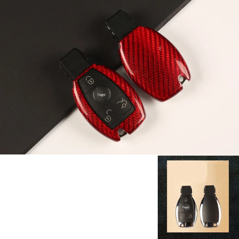 For Mercedes Benz Old Model G Serial G500 G63 G65 G350 V260 Carbon Fibre Car Key Case Shell Protector Cover Car Accessories