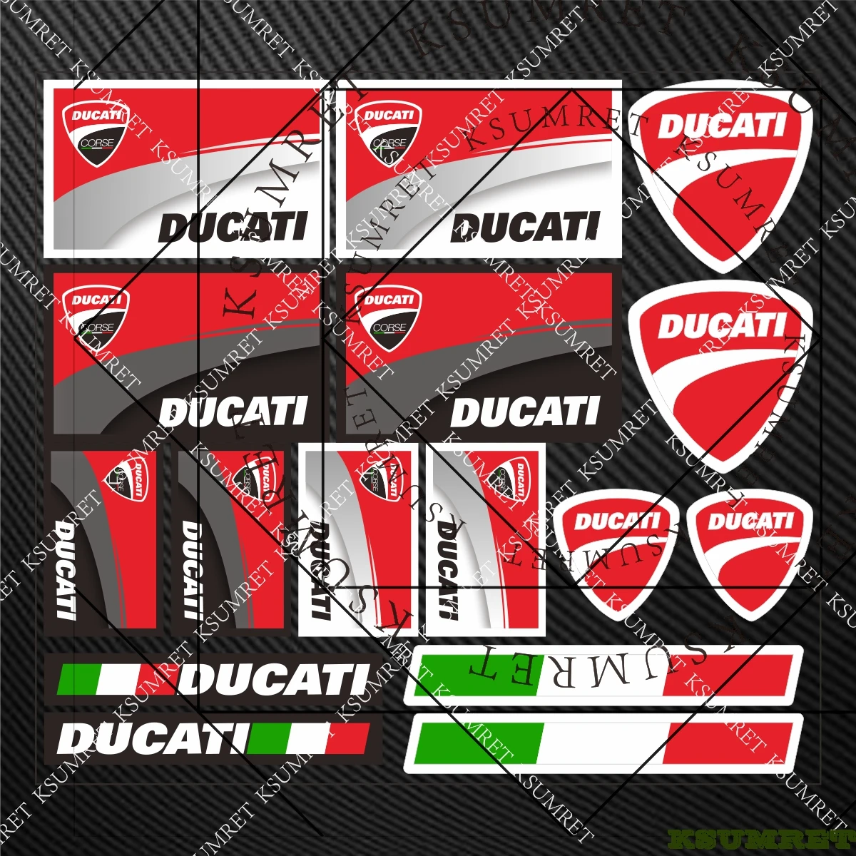 لملصقات شعار Ducati ملصق مائي لخزان الدراجة النارية