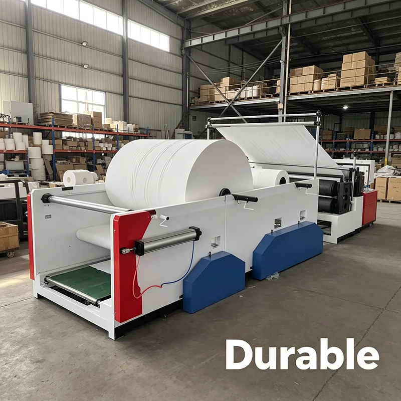 High Speed Industrial Toilet Paper Manufacturing Machine Automatic Rewinder And Perforator For Large Scale Production